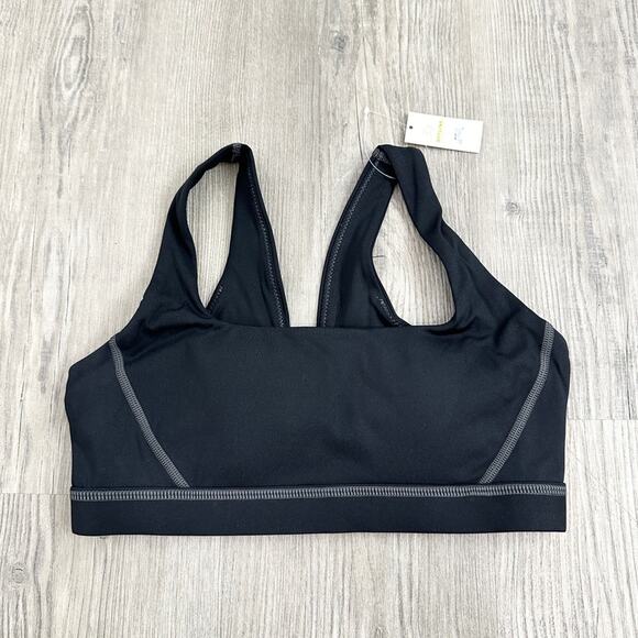 NWT OFFLINE By Aerie GOALS Sweat Most Support Sport Bra Black Small - Picture 1 of 5